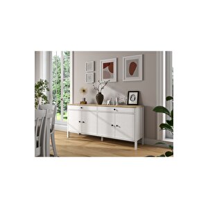 Hunerika Helen Set 21 Konsol-orta Sehpa Takımı -wood Beyaz-minifiks Bağlantılı