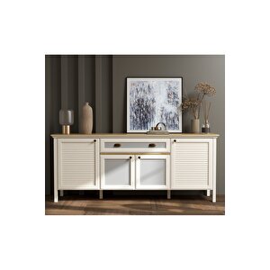 Hunerika Davina Premium Panjurlu 4 Kapak 1 Çekmece Konsol- Minifiks - Aytaşı/legnano