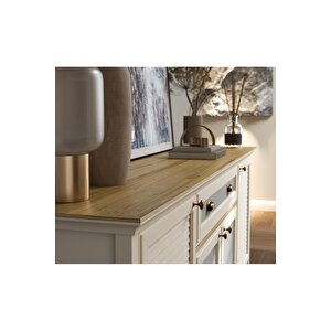 Hunerika Davina Premium Panjurlu 4 Kapak 1 Çekmece Konsol- Minifiks - Aytaşı/legnano