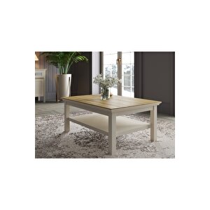 Hunerika Mi̇sto Set 1 Konsol-160 Cm (açılınca 180) Açılır Yemek Masası-orta Sehpası Takım -krem/legna