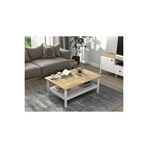 Hunerika Helen Set 2-konsol-açılır Masa-orta Sehpa Takımı -wood Beyaz-minifiks Bağlantılı