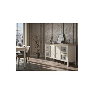 Hunerika Valeni Premium 2 Kapak 4 Çekmeceli Konsol- Minifiks - Aytaşı/legnano