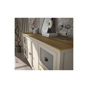 Hunerika Valeni Premium 2 Kapak 4 Çekmeceli Konsol- Minifiks - Aytaşı/legnano