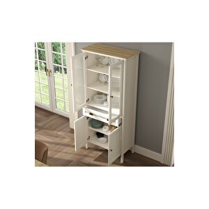 Hunerika Misio Premium 4 Kapak Tek Çekmeceli Büfe -legnano/krem Minifiks Bağlantılı