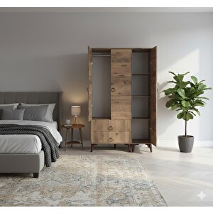 Duru 3 Kapaklı Dolap Gardırop Montaj Dahil Ç - M3