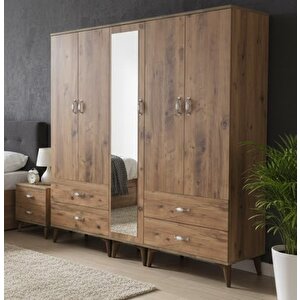 Safa 5 Kapaklı Dolap Gardırop Montaj Dahil Ç - M2