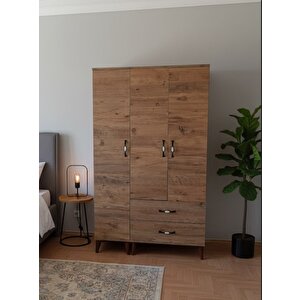 Duru 3 Kapaklı Dolap Gardırop Montaj Dahil Ç - M1