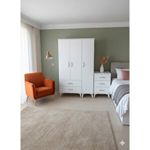 Duru 3 Kapaklı Dolap Gardırop Montaj Dahil Byz - M1