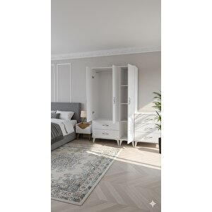 Duru 3 Kapaklı Dolap Gardırop Montaj Dahil Byz - M1