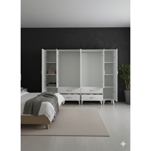 Odin 6 Kapaklı Dolap Gardırop Montaj Dahil Byz - M1