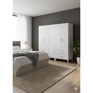 Safa 5 Kapaklı Dolap Gardırop Montaj Dahil Byz - M1