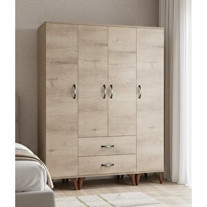 Koru 4 Kapaklı Dolap Gardırop Montaj Dahil M - M1