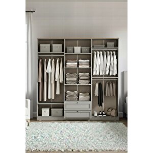 Taiga 6 Kapaklı 2 Çekmeceli Gardırop