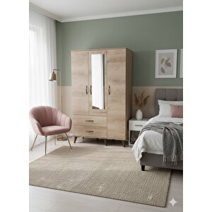 Duru 3 Kapaklı Dolap Gardırop Montaj Dahil M - M2