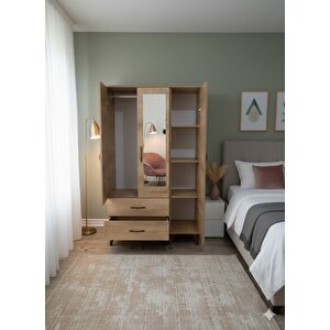 Duru 3 Kapaklı Dolap Gardırop Montaj Dahil M - M2