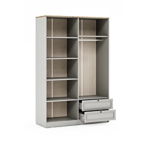 Taiga 4 Kapaklı 2 Çekmeceli Gardırop