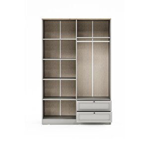 Taiga 4 Kapaklı 2 Çekmeceli Gardırop