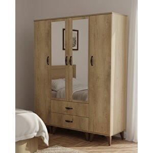 Koru 4 Kapaklı Dolap Gardırop Montaj Dahil M - M2