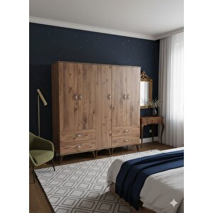 Safa 5 Kapaklı Dolap Gardırop Montaj Dahil Ç - M1