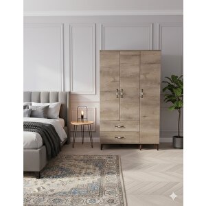 Duru 3 Kapaklı Dolap Gardırop Montaj Dahil M - M1