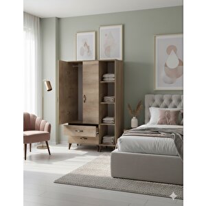 Duru 3 Kapaklı Dolap Gardırop Montaj Dahil M - M1