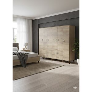 Odin 6 Kapaklı Dolap Gardırop Montaj Dahil M - M1