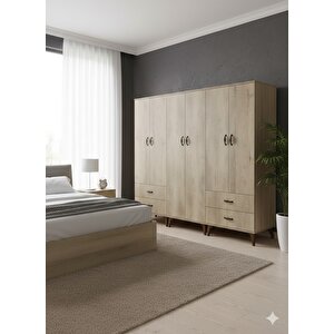Odin 6 Kapaklı Dolap Gardırop Montaj Dahil M - M1