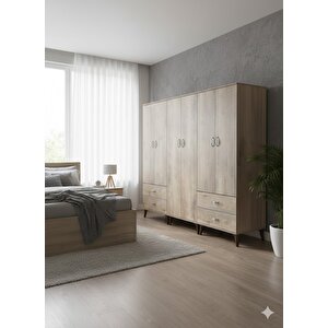 Odin 6 Kapaklı Dolap Gardırop Montaj Dahil M - M1