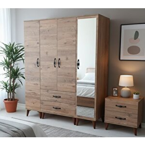 Koru 4 Kapaklı Dolap Gardırop Montaj Dahil Ç - M3