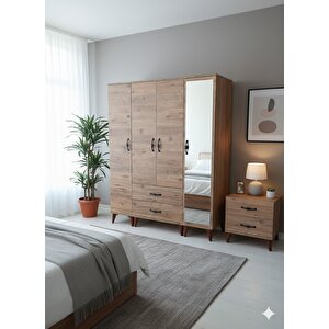 Koru 4 Kapaklı Dolap Gardırop Montaj Dahil Ç - M3