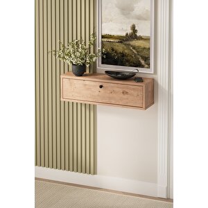 Duvara Monte Dresuar 2 Bölmeli Dresuar Kapaklı Konsol 70 Cm Antre Hol Yağmur Çam