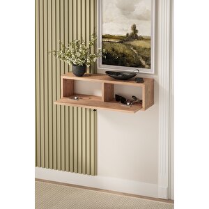 Duvara Monte Dresuar 2 Bölmeli Dresuar Kapaklı Konsol 70 Cm Antre Hol Yağmur Çam