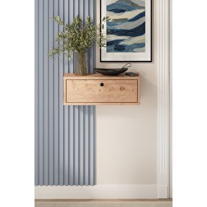 Duvara Monte Dresuar 2 Bölmeli Dresuar Kapaklı Konsol 50 Cm Antre Hol Duru Çam