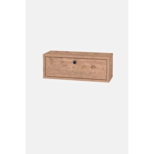Duvara Monte Dresuar 2 Bölmeli Dresuar Kapaklı Konsol 50 Cm Antre Hol Duru Çam