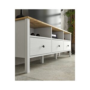 Hunerika Dronaçekmeceli Tv Ünitesi-wood Beyaz/legnano-minifiks Bağlantılı