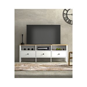 Hunerika Dronaçekmeceli Tv Ünitesi-wood Beyaz/legnano-minifiks Bağlantılı