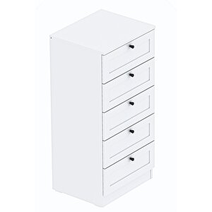 Terra 5 Çekmeceli Şifonyer , Çamaşırlık Yatak Odası Bebek Odası Beyaz