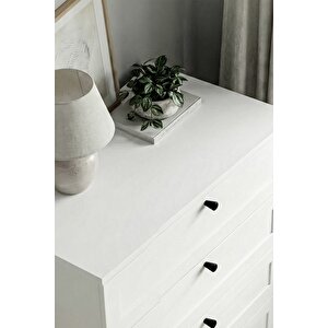 Terra 5 Çekmeceli Şifonyer , Çamaşırlık Yatak Odası Bebek Odası Beyaz