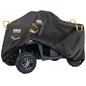 Haegs Utv Brandası, Utv Koruma Kılıfı, Çift Sıra Koltuklu 4-6 Kişilik Utv Için (l-390-175-190cm) Siyah