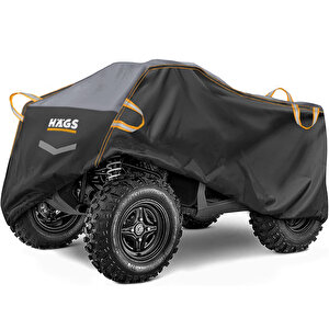 Haegs Atv Brandası, Atv Koruma Kılıfı, Örtüsü Su Geçirmez Dış Mekan Ağır Hizmet Tipi, 4 Mevsim (xxl-220-95-105) - Siyah - Gri