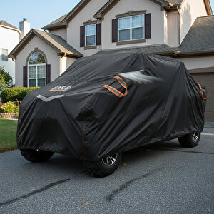 Haegs Utv Brandası, Utv Koruma Kılıfı, Çift Sıra Koltuklu 4-6 Kişilik Plus Utv Için (xl-420-175-190cm) Siyah