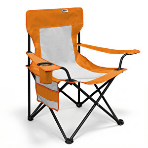 Haegs Kamp Sandalyesi, Outdoor, Plaj Ve Piknik Için Katlanır Kamp Sandalyesi,g Taşıma Kapasiteli, Standart Boy - Turuncu