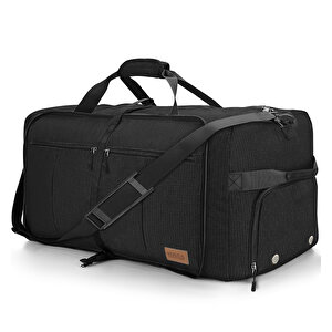 Haegs Katlanabilir Seyahat Çantası, Bavul Katlanır Hurç Çanta 100l - Siyah