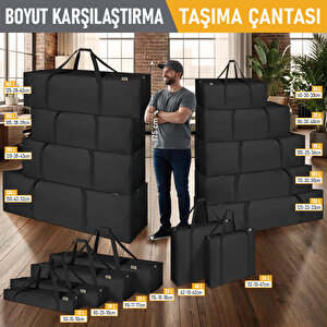 Haegs Taşıma Çantası, İnce Yassı Çok Amaçlı, Kamp Masası Çantası, Fermuarlı Dayanıklı Saklama Çantası, 40l (62 X 10 X 62 Cm) Siyah