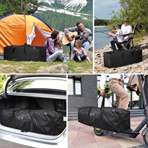 Haegs Taşıma Çantası, Çok Amaçlı Fermuarlı Dayanıklı Seyahat Hurç, Valiz, 155l (105 X 38 X 39 Cm) - Siyah