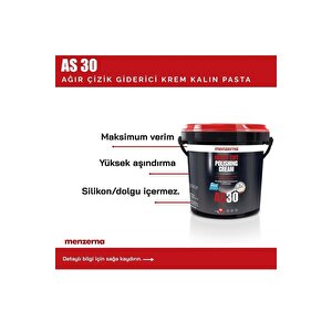 Menzerna As 30 Ağır Çizik Giderici Krem Kalın Pasta 1 Kg