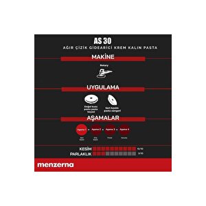 Menzerna As 30 Ağır Çizik Giderici Krem Kalın Pasta 1 Kg