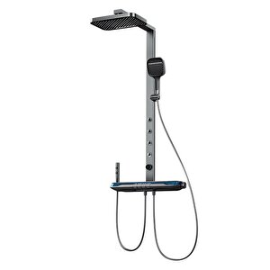 Premium Dijital Piyano Duş Seti - Led Isı Göstergeli Ve Renk Değiştiren Ambiyanslı Tam Bakır Gövde