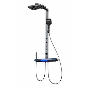 Premium Dijital Piyano Duş Seti - Led Isı Göstergeli Ve Renk Değiştiren Ambiyanslı Tam Bakır Gövde