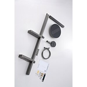 Premium Seri Pirinç Gövde Fonksiyonel Duş Sistemi Paslanmaz Yağmurlama Piyano Duş Seti